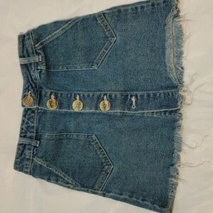 GB girls, button down jean skirt, size 8.